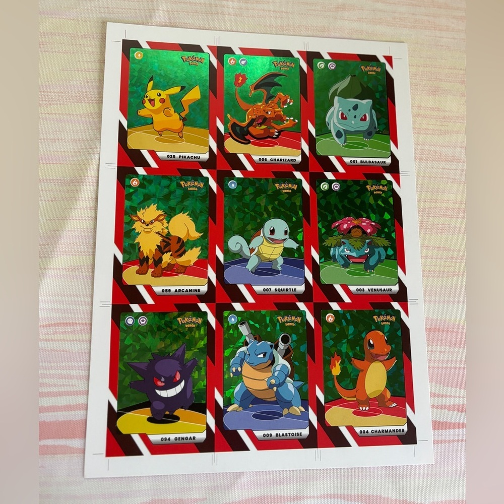 2025 POKEMON Full House Cards Full Set Uncut Sheet Limited EDT.  Metallic Green‎